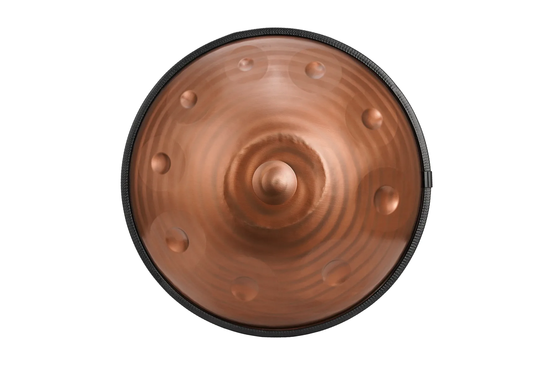 D Kurd 10 note handpan spiral gold finish detail for OEM order